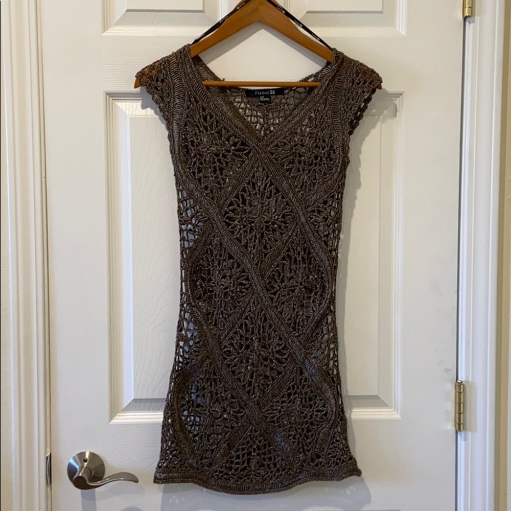 Metallic Bronze Swimsuit Cover Up